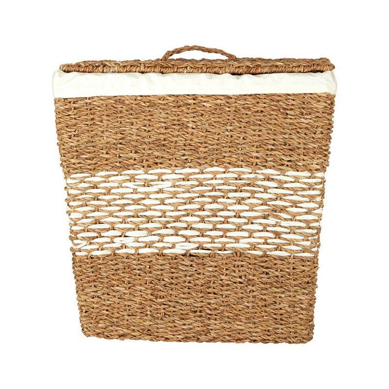 Lidi Tapered Seagrass Basket With Lid - Premier Home