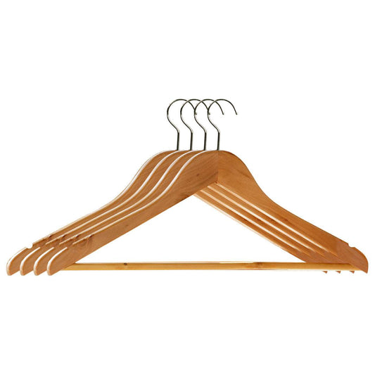 Set Of Four Wooden Clothes Hangers - Premier Home