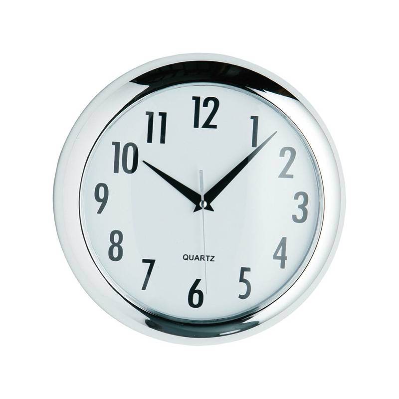 Halo Chrome Effect Wall Clock - Premier Home
