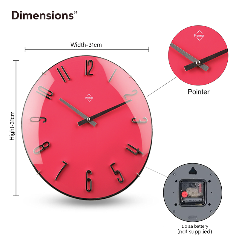 Dia Pink Wall Clock