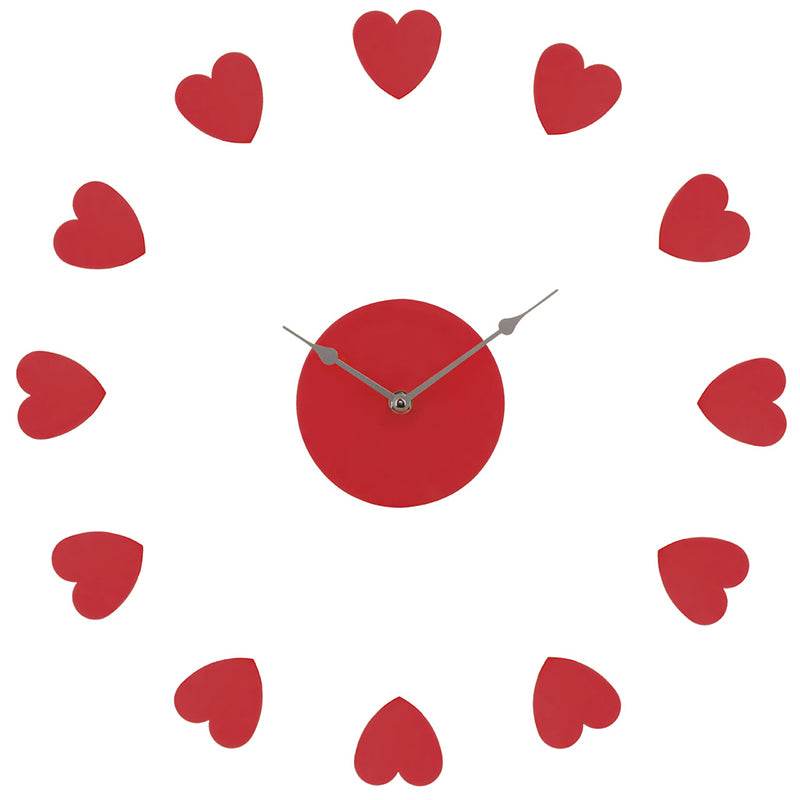 Red Plastic Heart DIY Wall Clock - Premier Home