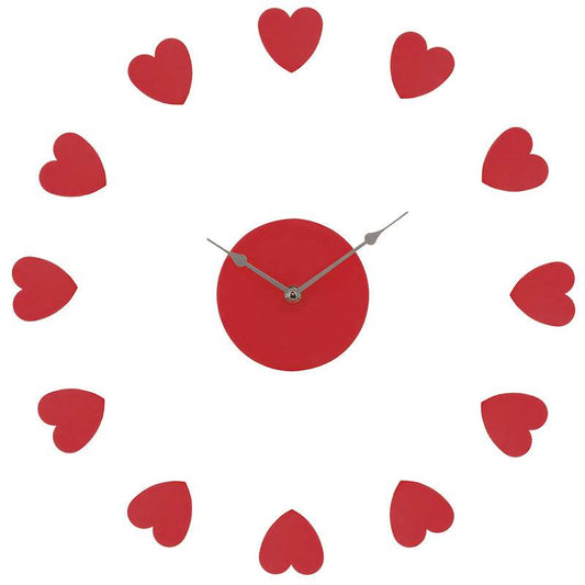 Red Plastic Heart DIY Wall Clock - Premier Home