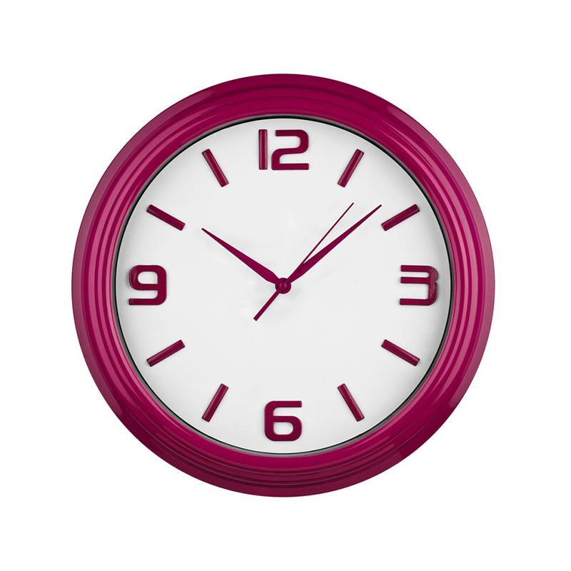 Laxmi Raspberry Plastic Wall Clock