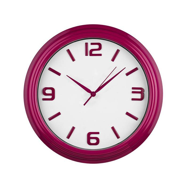 Laxmi Raspberry Plastic Wall Clock - Premier Home