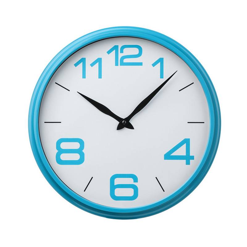 Tuan Blue Plastic Frame Wall Clock