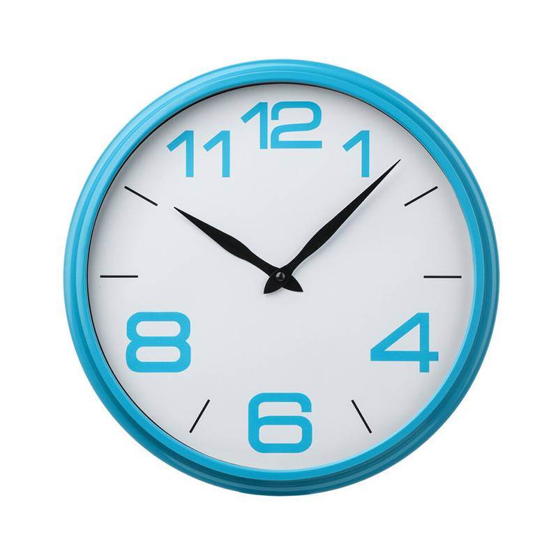 Tuan Blue Plastic Frame Wall Clock - Premier Home