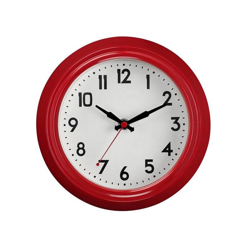Maddox Red Metal Wall Clock