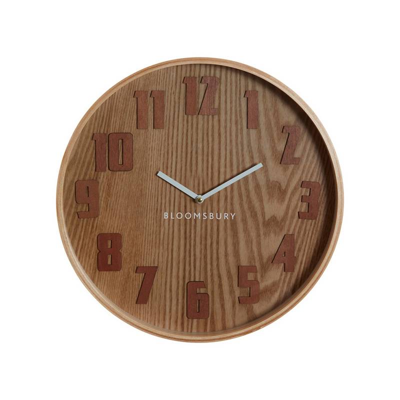 Vitus Brown Grain Large Wall Clock