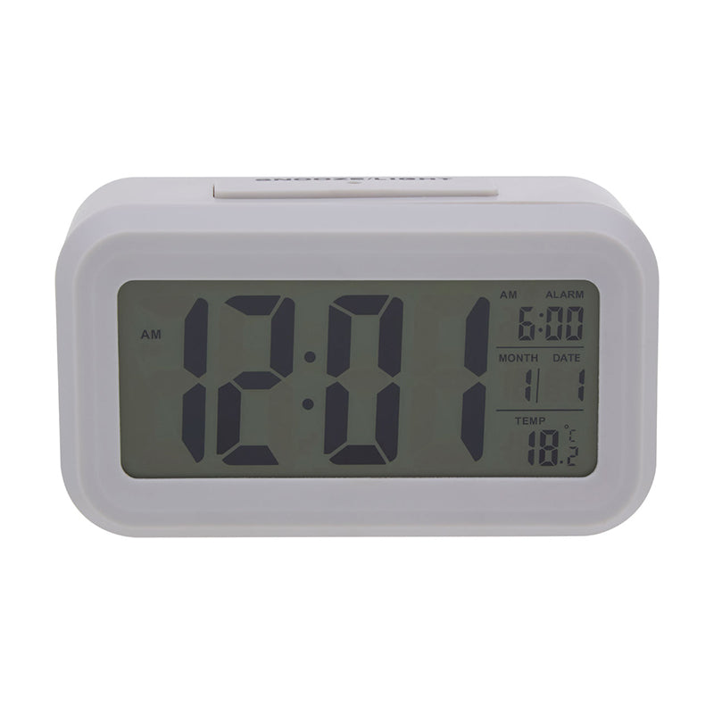 Grey LCD Digital Clock