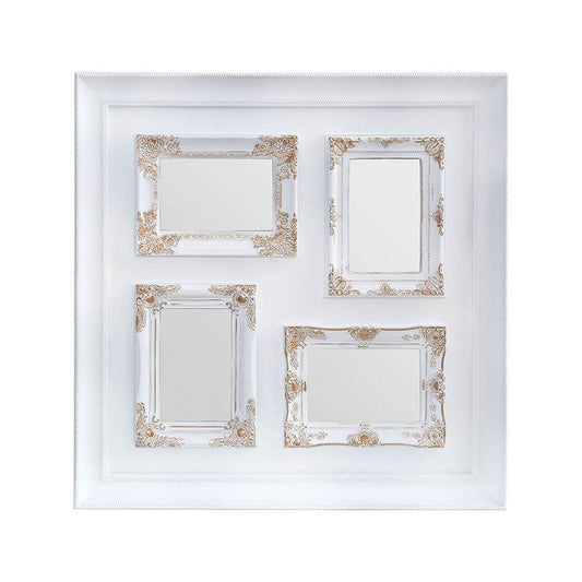 Vintage Style White & Gold 4 Photo Frame - Premier Home