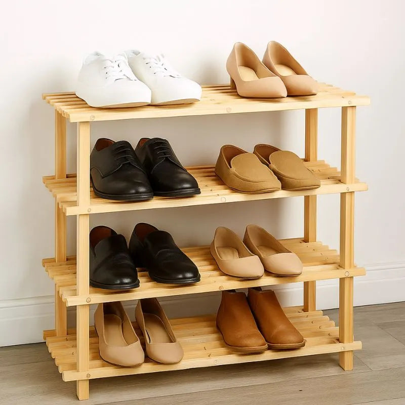 Parker 4 Tier Wooden Shoe Rack