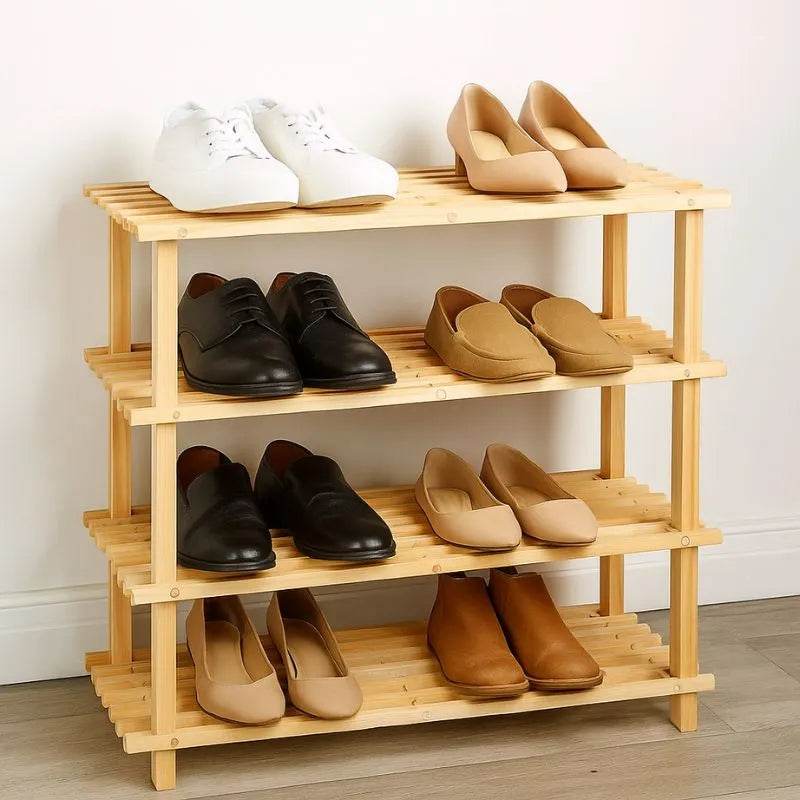 Parker 4 Tier Wooden Shoe Rack - Premier Home