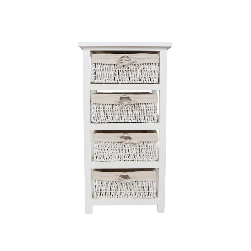4 Maize Baskets White Storage Unit