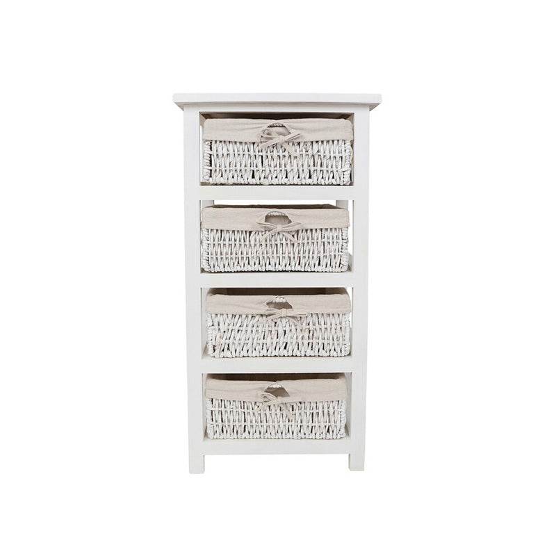 4 Maize Baskets White Storage Unit - Premier Home