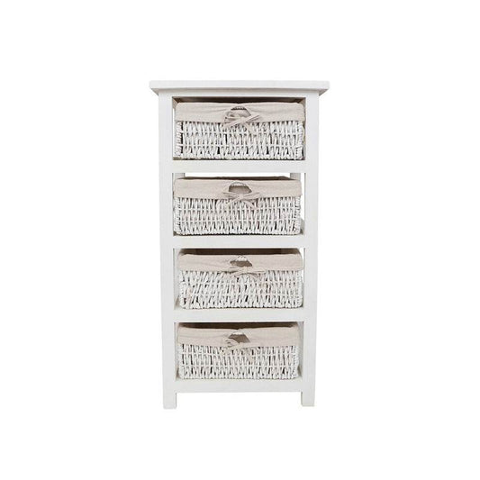 4 Maize Baskets White Storage Unit - Premier Home
