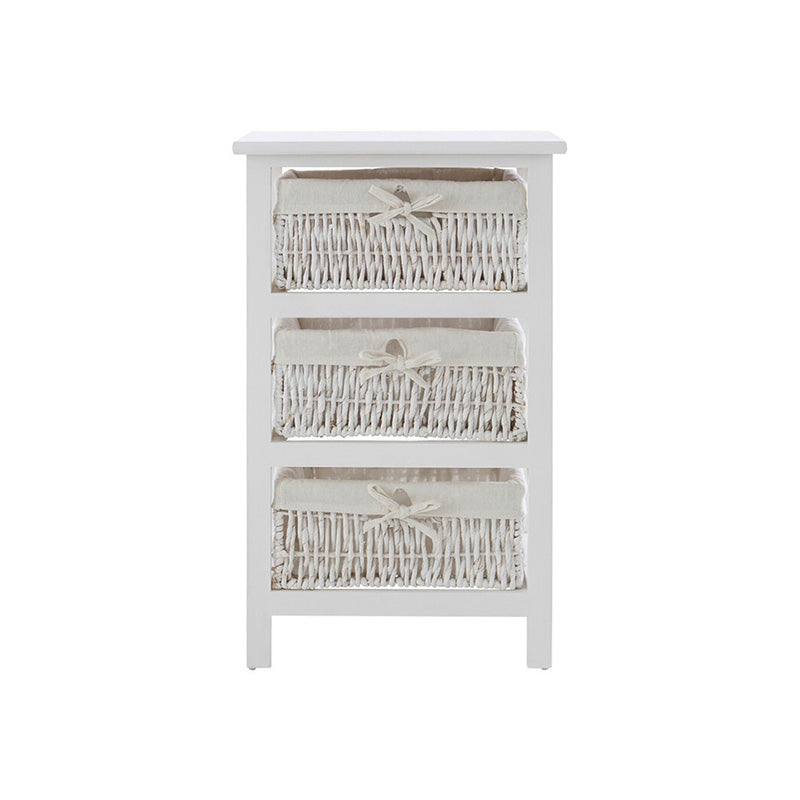 3 Maize Baskets White Storage Unit