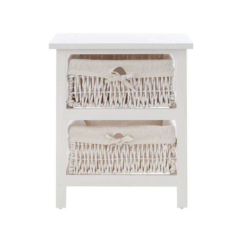 White 2 Maize Baskets Storage Unit