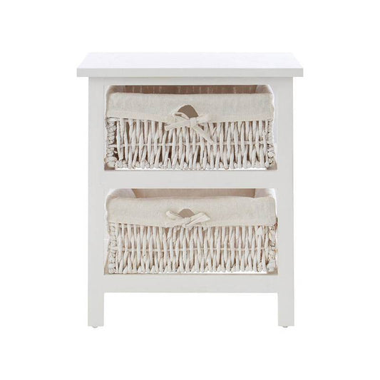 White 2 Maize Baskets Storage Unit - Premier Home