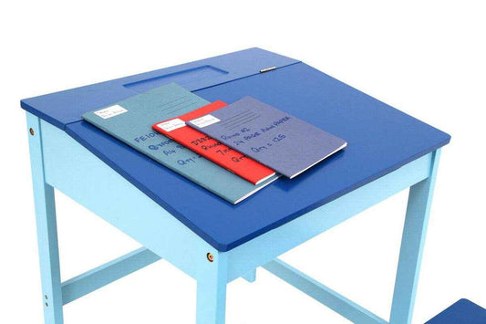 Children's Blue Desk and Stool