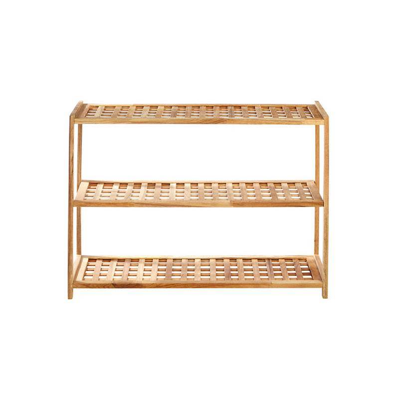 Parker Walnut Wood Bathe Three Tier Shoe Rack - Premier Home