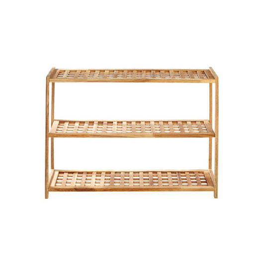 Parker Walnut Wood Bathe Three Tier Shoe Rack - Premier Home