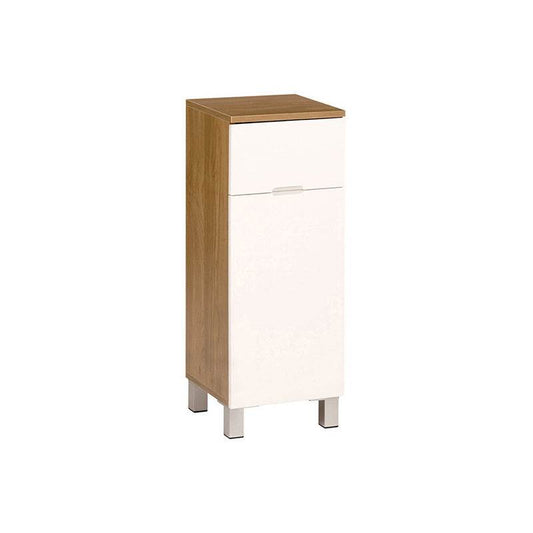 Vida Oak Effect 1 Drawer 1 Door Standing Cabinet - Premier Home