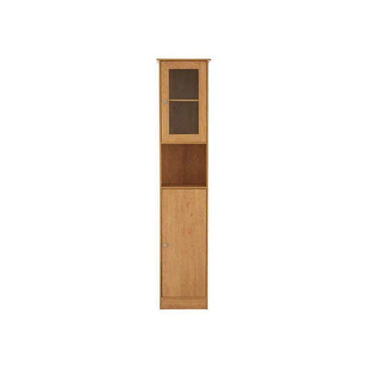Portland Tall Oak Veneer Cabinet - Premier Home