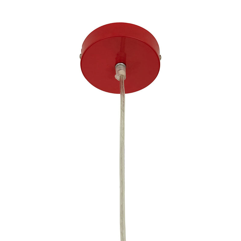 Jasper Red and Chrome Pendant Light