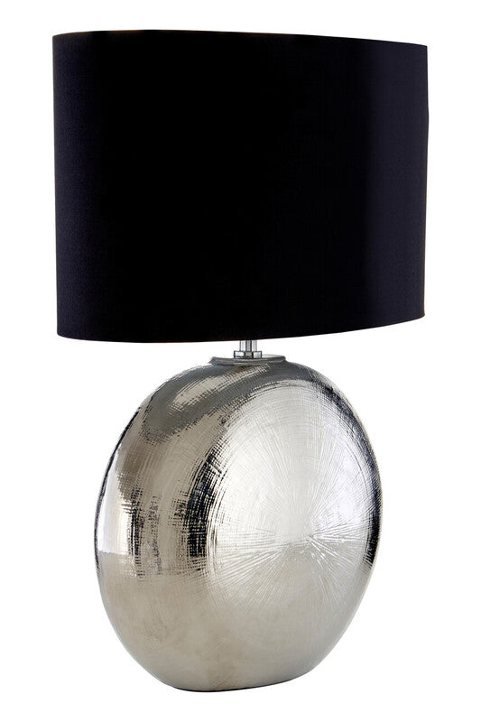 Jarvis Scratched Silver Table Lamp