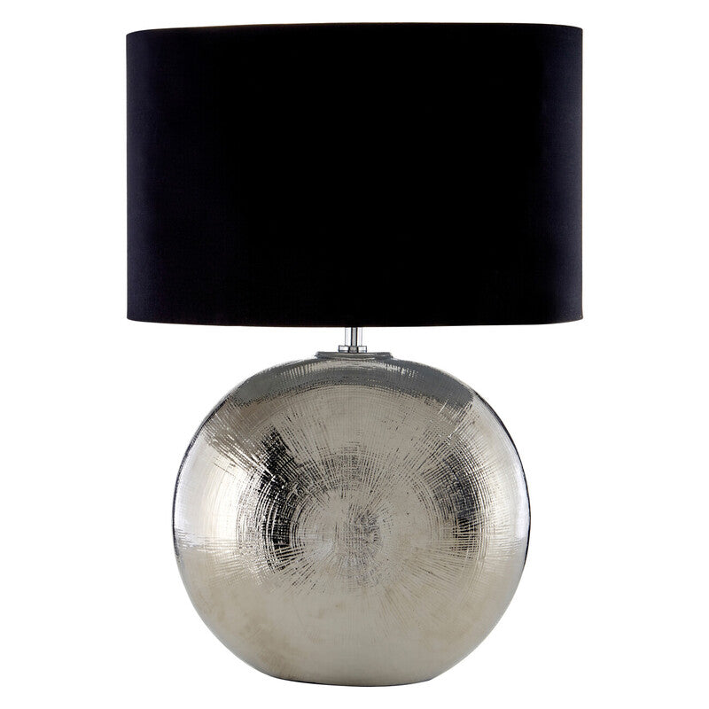 Jarvis Scratched Silver Table Lamp