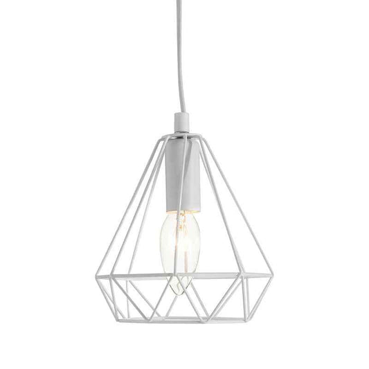 Beli White Metal Wire Pendant Light - Premier Home