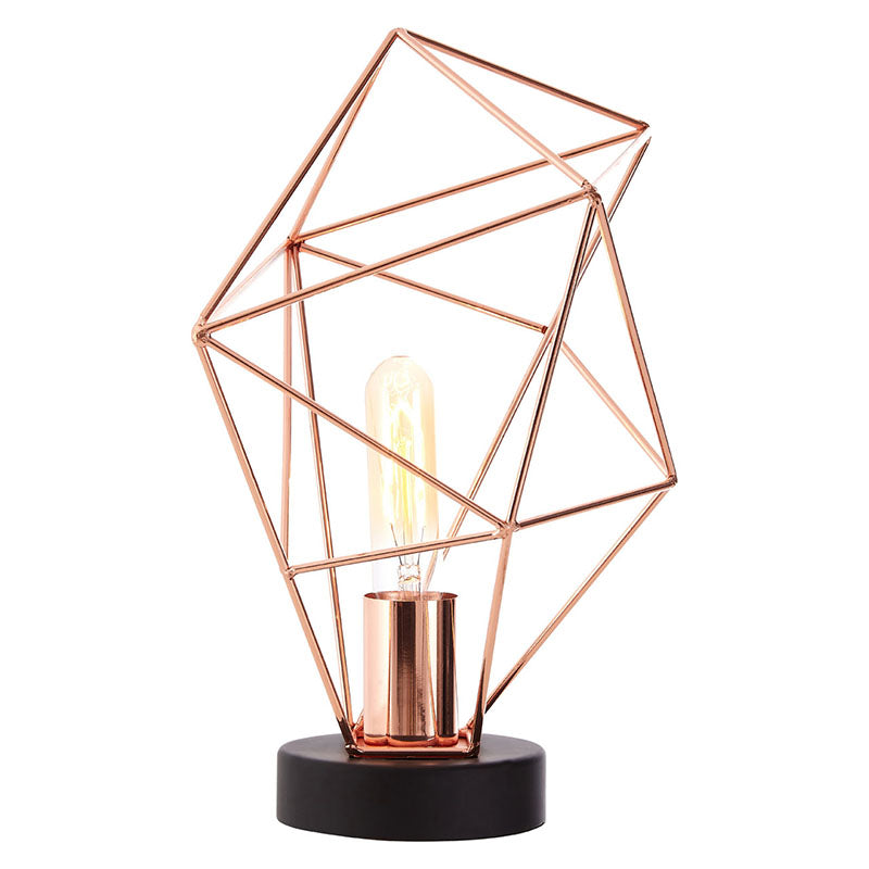 Copper finish table lamps for living room decor—stylistic lighting solutions for modern and cozy spaces.