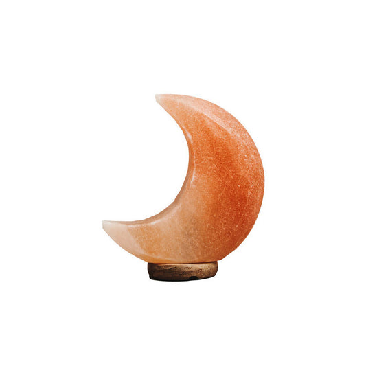 Nepal Crescent Moon Pink Natural Salt Lamp