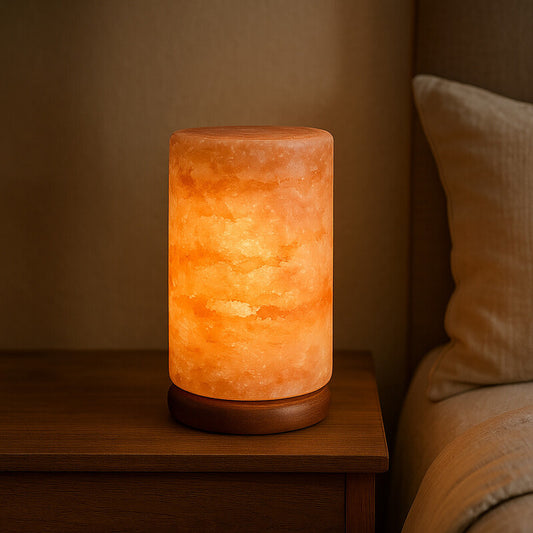 Nepal Cylinder Salt Lamp with EU Plug