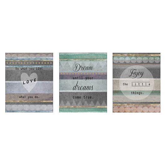 Positive Typography Wall Plaques - Set of 3 - Premier Home
