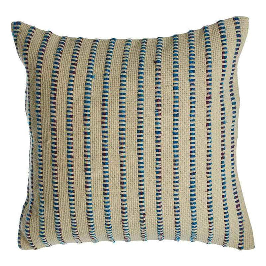 Bosie Indigo Blue Woven Stripe Cushion - Premier Home