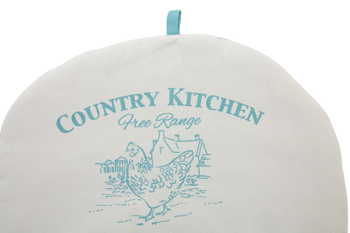 Country Kitchen Natural And Blue Tea Cosy