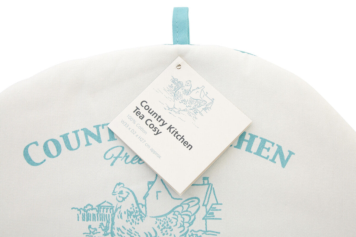 Country Kitchen Natural And Blue Tea Cosy