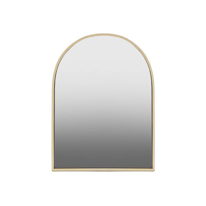 Trento Gold Finish Arched Wall Mirror - Premier Home