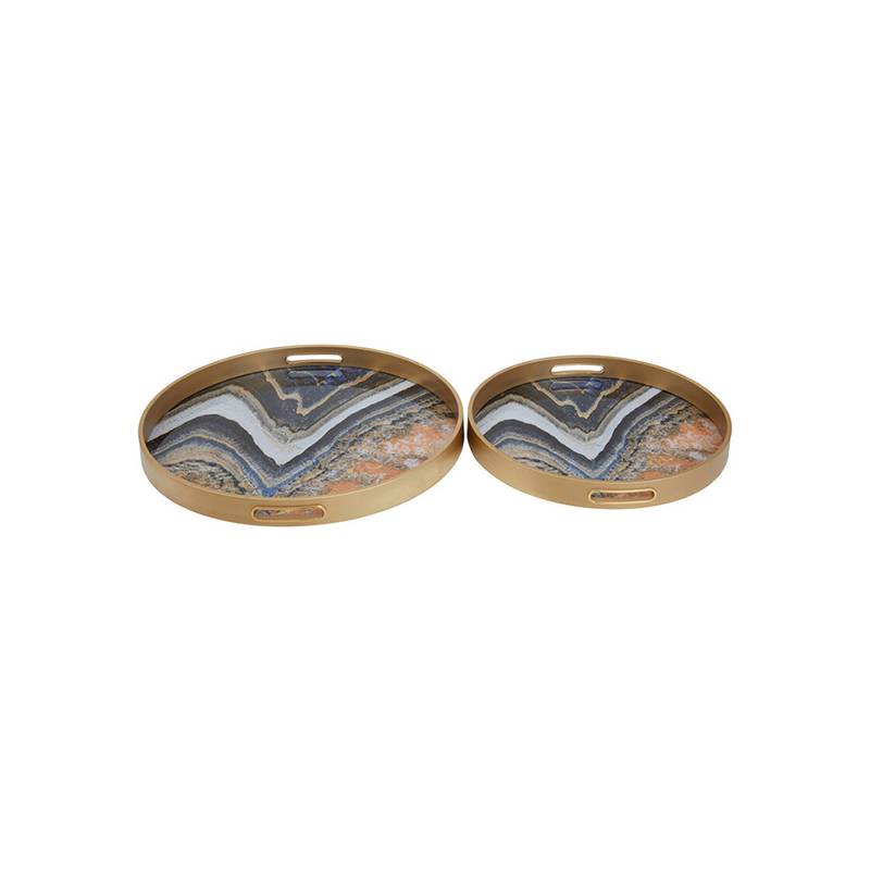 Celina Set Of Two Abstract Trays