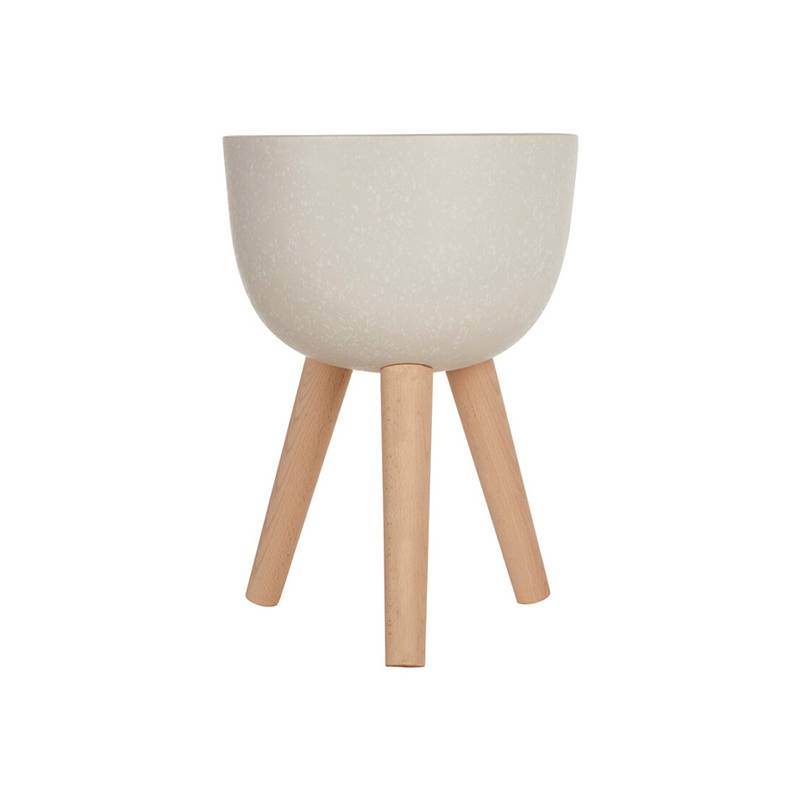 Darnell Small White Finish Rounded Planter - Premier Home