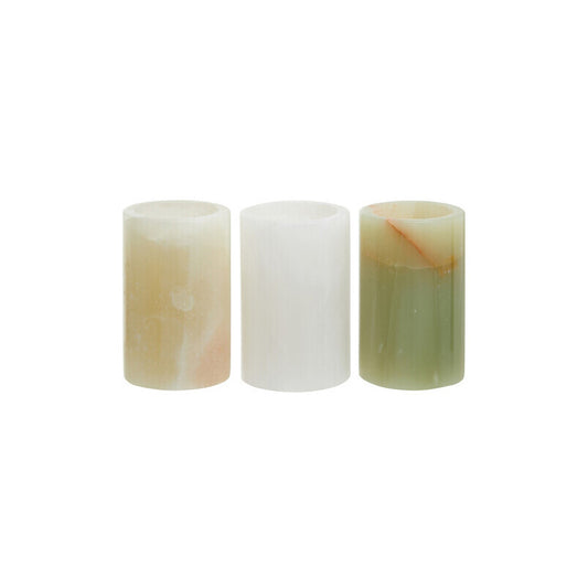 Oleena Set Of Three Onyx Tealight Holders