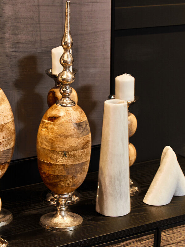 Salmo Set Of Two White Marble Bookends