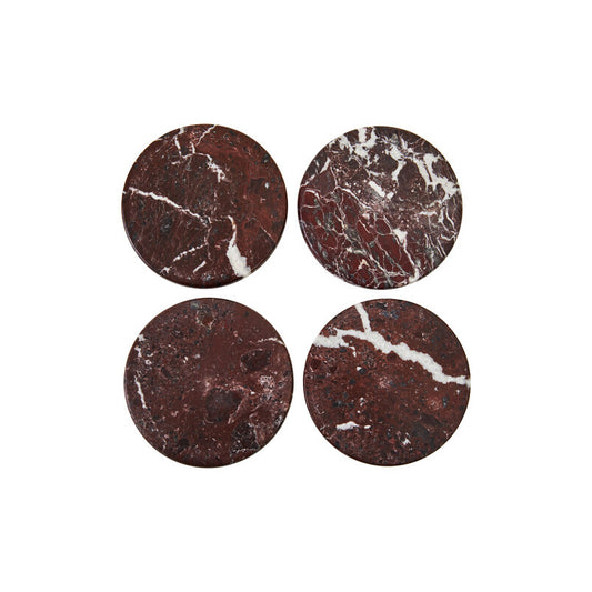 Salmo Set of 4 Red Marble Coasters
