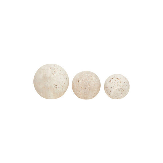 Tibor Travertine Set of 3 Deco Balls