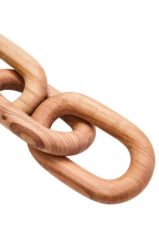 Cato Natural Wood 3 Link Chain Sculpture
