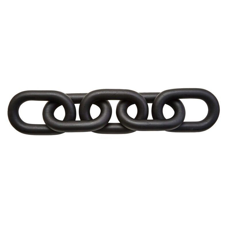Cato Black Wood 5 Link Chain Sculpture