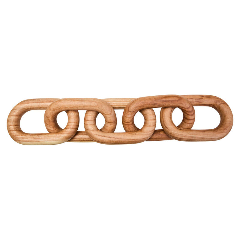 Cato Natural Wood 5 Link Chain Sculpture