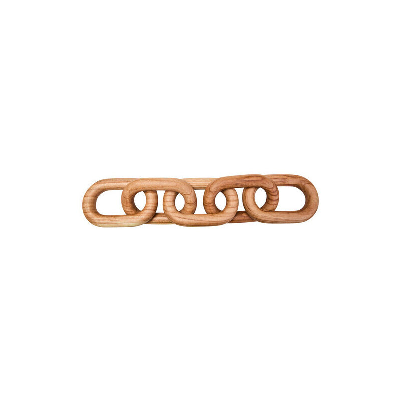 Cato Natural Wood 5 Link Chain Sculpture