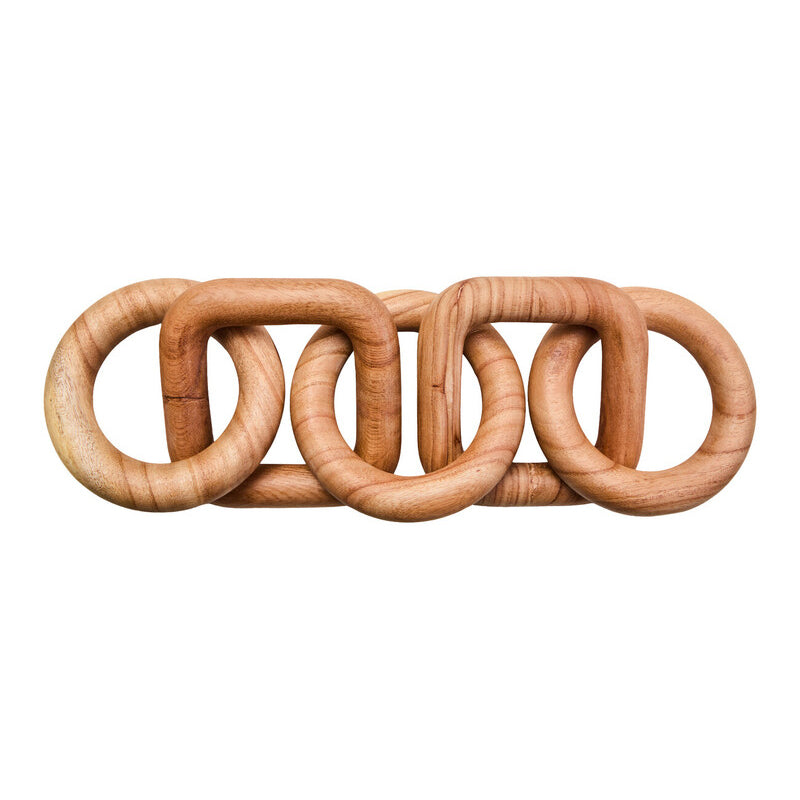 Cato 5 Link Natural Wood Chain Sculpture